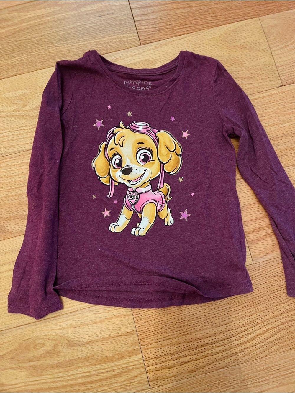 jumping beans Plum Long-Sleeve Tee with Skye Pup Graphic
